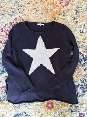 Navy Sweater w/ Star detail